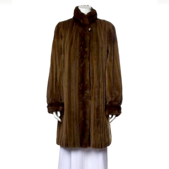 Gartenhaus Furs, Reversible Sheared Mink 3/4 Length Fur Coat, Sz Medium, EUC - Picture 1 of 13